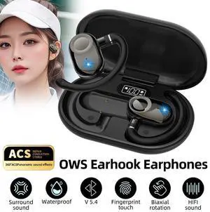 Bluetooth 5.4 Headset Wireless Earbuds Earphones Stereo Headphones Ear Hook