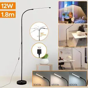 Modern LED Floor Lamp Bright 12W sofa reading Lamps Estheticians' lash light