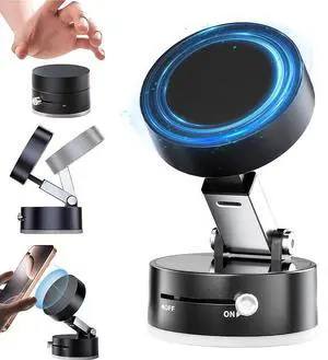 Electric Vacuum Magnetic Suction Cup Car Phone Mount 360° Rotation Holder Mount
