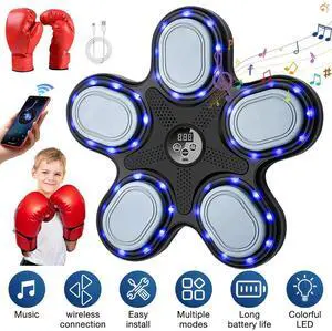 Music Boxing Machine Smart Bluetooth Boxing Machine with Boxing Gloves Kids