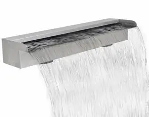 vidaXL Pool Waterfall Fountain Stainless Steel Water Fountain Garden Outdoor