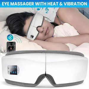 Eye Massager with Heat for Migraines Rechargeable Bluetooth Music Eye Massager