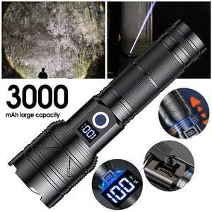 1000000 Lumens Super Bright LED Tactical Flashlight Waterproof LED Work Light