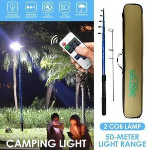 Telescopic Fishing Rod Light LED Lantern Camping Lamp Car Repair+Remote Control