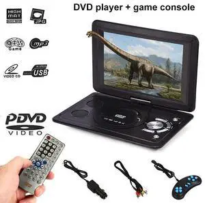 Portable DVD Player CD Card HD 16:9 LCD Large Swivel Screen USB with Joystick