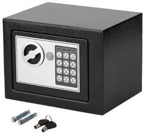 Digital Safe Box Keypad Electronic Security Box Home Office Jewelry Cash Gun(BLACK)
