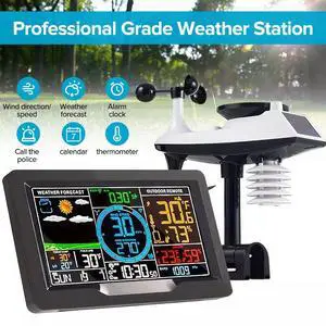 Wireless Weather Station for Temperature and Humidity, Wind Speed and Direction