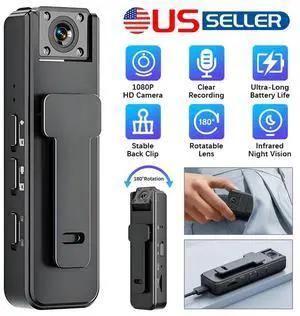HD Mini Police Body Camera 1080P Video Audio Recorder Pocket Night Vision Cam