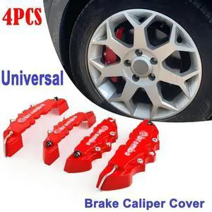 4PCS 3D Style Red M+L Car Disc Brake Caliper Cover Front & Rear Kits Accessories