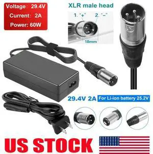 24V 2A Lithium Battery Charger For Electric Pride Mobility WHEELCHAIR Scooter