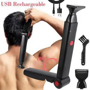 USB Charging Men Electric Back Hair Removal Back Razor Body Shaver Long Handle