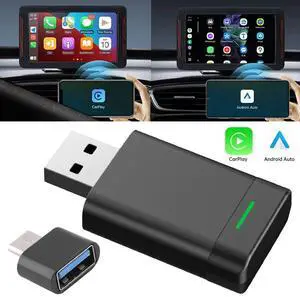 Wireless USB CarPlay Adapter Plug&Play For iPhone Apple Carplay Android Dongle