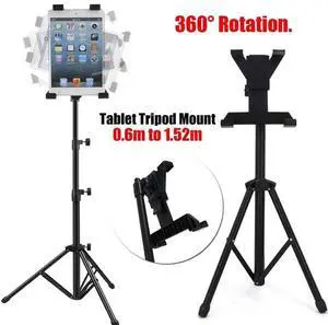 Adjustable Tripod Stand Holder Bracket For iPad 1 2 3 7"-11" Tablet FLOOR MOUNT