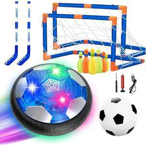 LED Hover Soccer Ball In/Outdoor Hover Hockey Set for Kids Gift Sport Games Toy