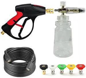 Foam Cannon Bottle 1/4"Quick Connect Snow Gun Lance Sprayer Pressure Washer Hose