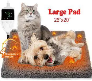 Warming Cat Bed Electric Heating Cat Dog Mat Extra Warm Thermal Pet Pad + Cover