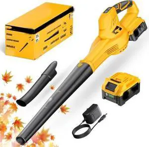 Leaf Blower Cordless 540 CFM Handheld Electric Leaf Blower with Battery 21V
