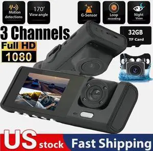 2'' Dash Cam 4K Full HD 1080P Car Camera Front Rear Night Vision W/32GB SD Card