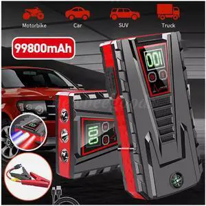 99800mAh 12V Car Jump Starter Pack Booster Battery Charger Emergency Power Bank