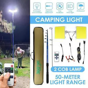 LED Camping Light with Telescopic Lamp Remote Control Rechargeable Outdoor Lamp