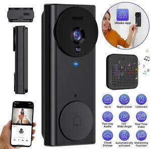 Wireless Security Smart WiFi Doorbell Intercom Video Camera Door Ring Bell Chime