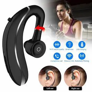 Wireless Bluetooth 5.0 Earpiece Driving Trucker Headset Earbuds Noise Cancelling