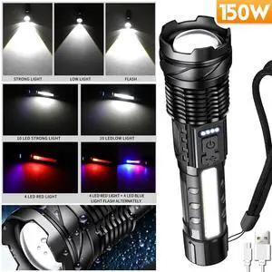 Rechargeable 990000LM LED Flashlight Tactical Super Bright Torch Zoomable USA