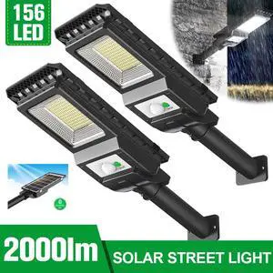 Commercial Solar Street Flood Light LED Lamp Outdoor Area Dusk To Dawn Wall Lamp