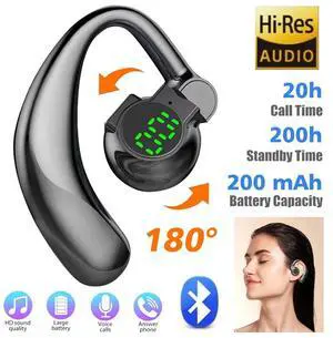Wireless Bluetooth 5.4 Earpiece Trucker Headset Driving Noise Cancelling Earbuds