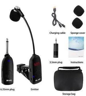 Professional Wireless Saxophone Microphone System Trumpet Sax Instrument Mic