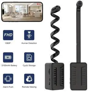 Wireless WiFi Mini Camera 1080P Security Cam Motion Sensor with 2100mAh Battery
