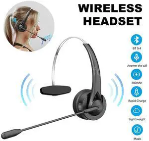 Call Center Headset with Microphone Wireless Headphone for PC Computer Office US