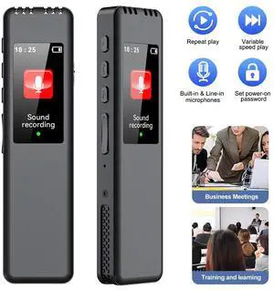 Support 128G Digital Voice Recorder Audio Voice Activated Recorder with Playback