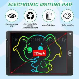 12" Digital LCD Writing Tablet Drawing Board Colorful Handwriting Pad for Kids