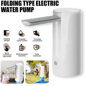 Automatic Water Bottle Pump Drinking Dispenser Rechargeable Foldable with Base