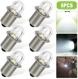 6Pcs P13.5S LED Flashlight Torch Lamp Upgrade Light Bulbs 3V White Super Bright