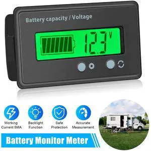 12V/24V/36/48V Battery Status Charge LCD Digital Indicator Monitor Meter Gauge