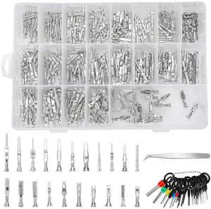 420PCS Connector Pins 21 Types Electrical Wire Terminal Kit,18PCS Extractor Tool