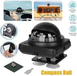 Adjustable Car Vehicle Dashboard Navigation Compass Ball for Boat Marine Truck