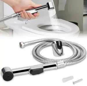 Hand Held Toilet Bidet Sprayer Bathroom Shower Water Spray Head w/1.5m Hose Part