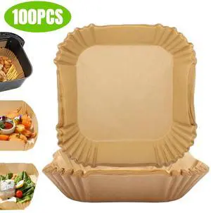 100Pcs Air Fryer Disposable Paper Liners Non-Stick for Baking Roasting Microwave