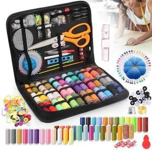 Portable Sewing Box Kit Home Travel Sewing Threads Scissors Needles Set 205pcs