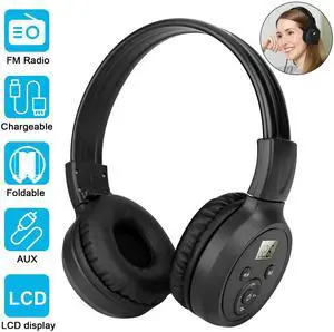 Personal Wireless Stereo FM Radio Headphones Over-Ear Headset Foldable Receiver