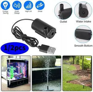 Small Water Pump Mute Submersible USB 5V 1M Cable Garden Outdoor Fountain Tool