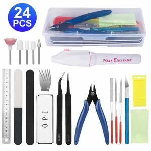 24pcs Basic Modeler Tool Set, Craft Car Model Assembling Building Kit for Gundam