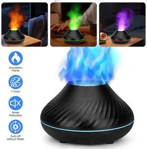 Aroma Volcano Fire Flame Diffuser Aromatherapy Humidifier For Room Essential Oil