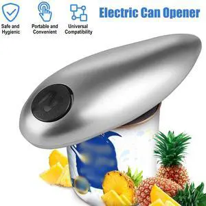Electric Can Opener Automatic Cutting Smooth Edge Stainless Steel Kitchen Gadget