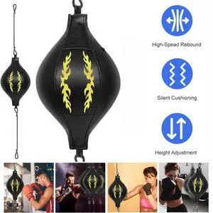 Adjustable Double End Boxing Speed Ball PU Leather 360° Training Punch Bag Home