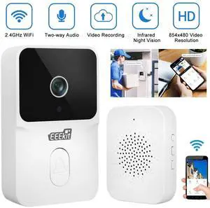 Smart Wireless WiFi Doorbell Intercom Video Recording Camera Door Bell Security