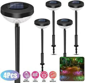 4PCS GALLOP FULFILLMENT Solar Garden Lights Outdoor Landscape Light Yard Decor